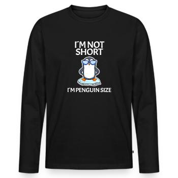 Petit sort - T-shirt manches longues Premium bio Homme - noir - Devant - Nico (187cm)