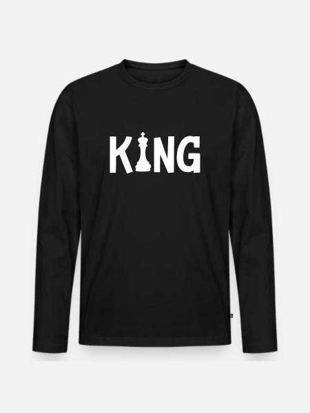 Chess Chess Player King - Men's Premium Organic Long Sleeve Shirt - black