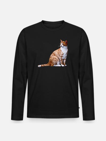 Chat chat chat Cat Cat - T-shirt manches longues Premium bio Homme - noir