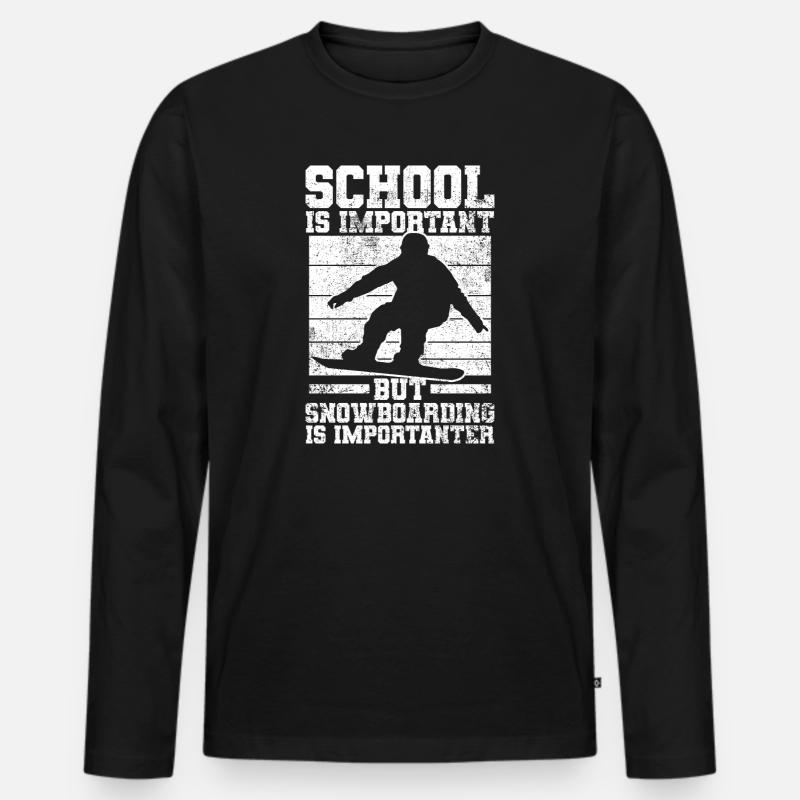 Snowboarden Snowboarder Snowboard - Männer Premium Bio Langarmshirt - Schwarz