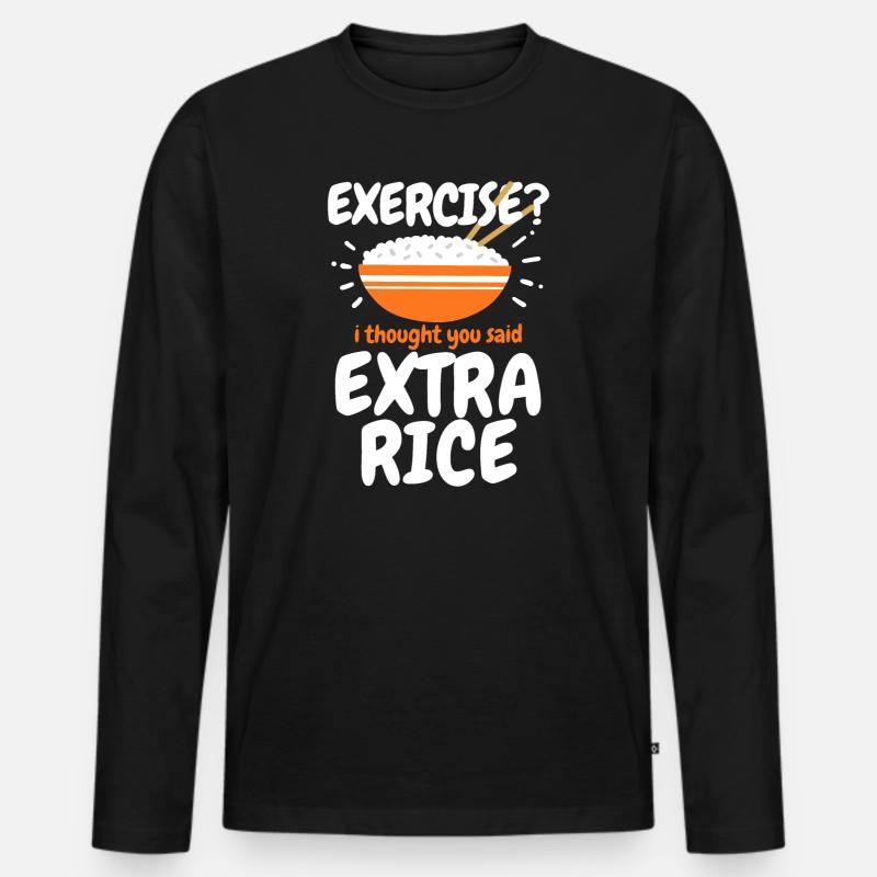 Reis Extra Reis philippinisches Essen - Männer Premium Bio Langarmshirt - Schwarz