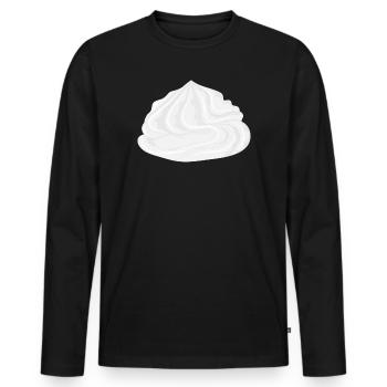 snow-white delicious cream hood for garnissing - Men's Premium Organic Long Sleeve Shirt - black - Front - Nico (187cm)