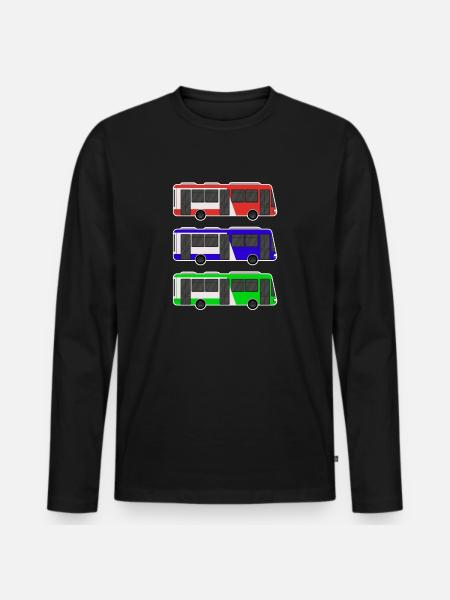 Bus - T-shirt manches longues Premium bio Homme - noir