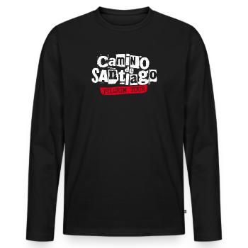 Camino de Santiago Tour | Punk Band Style - Men's Premium Organic Long Sleeve Shirt - black - Front - Nico (187cm)