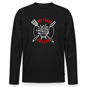 Auftragsgriller Grillen BBQ Grillmeister Geschenk - Männer Premium Bio Langarmshirt - Schwarz - Vorne - Nico (187cm)