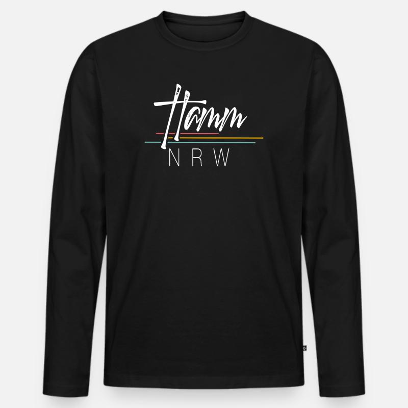 Hamm - Männer Premium Bio Langarmshirt - Schwarz