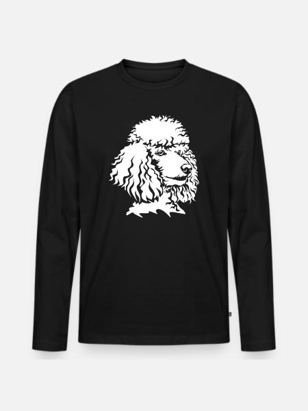 Poodle head "Black Edition" - Men's Premium Organic Long Sleeve Shirt - black