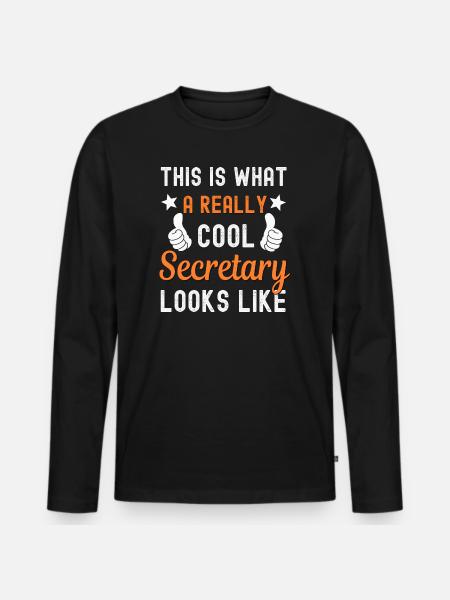 Secretary Secretary - Men's Premium Organic Long Sleeve Shirt - black