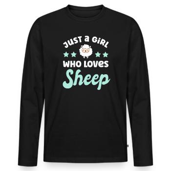 Schaf Schafe - Männer Premium Bio Langarmshirt - Schwarz - Vorne - Nico (187cm)