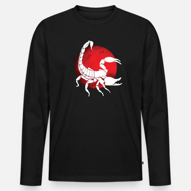 Skorpion Sternzeichen - Männer Premium Bio Langarmshirt - Schwarz