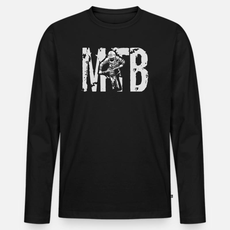Mtb - Männer Premium Bio Langarmshirt - Schwarz