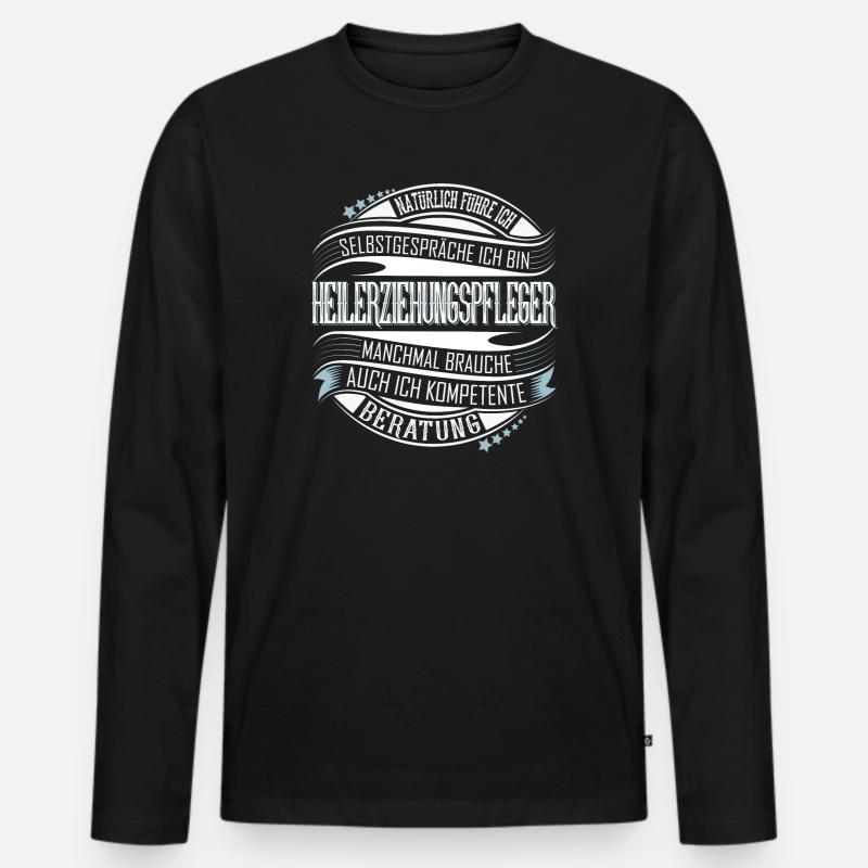 Heilerziehungspfleger - Männer Premium Bio Langarmshirt - Schwarz