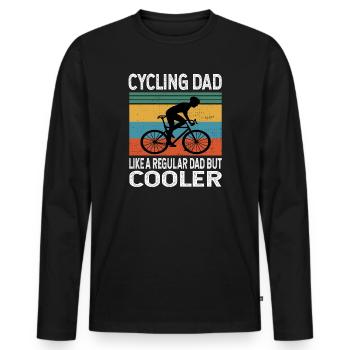 Cycling Dad Bike Rider - Männer Premium Bio Langarmshirt - Schwarz - Vorne - Nico (187cm)