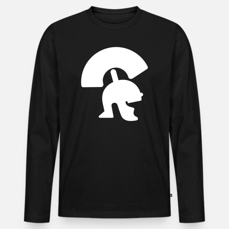 Römer. Römischer Helm. - Männer Premium Bio Langarmshirt - Schwarz