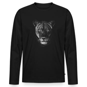 Lioness - Men's Premium Organic Long Sleeve Shirt - black - Front - Nico (187cm)