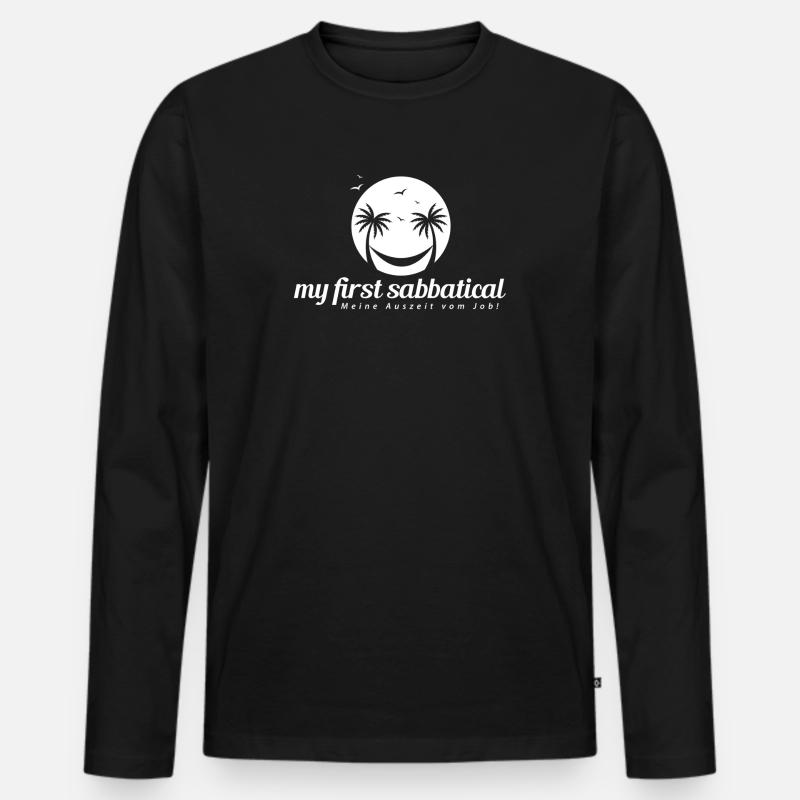 my first sabbatical - Männer Premium Bio Langarmshirt - Schwarz