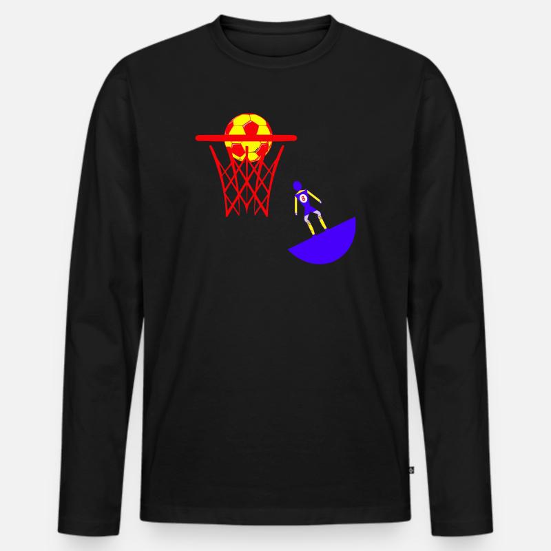 Canestro basket subbuteo - Maglia a manica lunga ecologica premium da uomo - nero