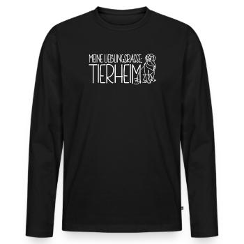 Meine Lieblingsrasse Tierheim Tierschutz Hund - Männer Premium Bio Langarmshirt - Schwarz - Vorne - Nico (187cm)