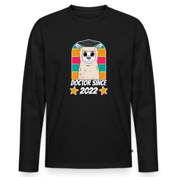 Doctorat 2022 Thèse de doctorat Doctorat - T-shirt manches longues Premium bio Homme - noir - Devant - Nico (187cm)