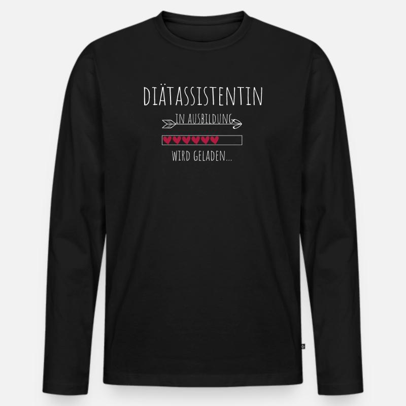 Diätassistentin in Ausbildung Geschenk - Männer Premium Bio Langarmshirt - Schwarz