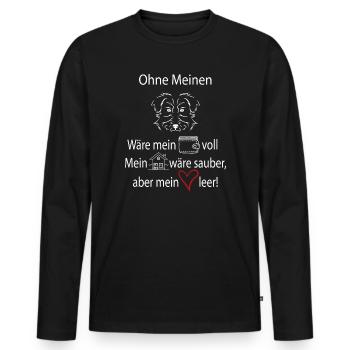 Ohne mein Hund - Männer Premium Bio Langarmshirt - Schwarz - Vorne - Nico (187cm)