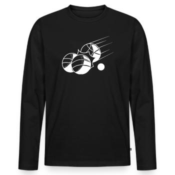Boules de boule pour Bouler Boules Boulekugel - T-shirt manches longues Premium bio Homme - noir - Devant - Nico (187cm)