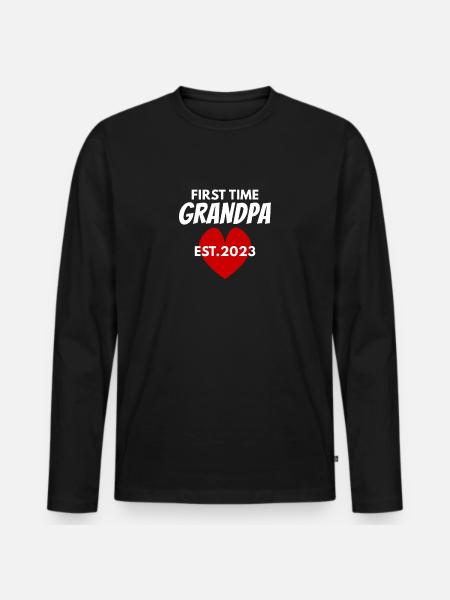 Grandpa 2023 - Men's Premium Organic Long Sleeve Shirt - black