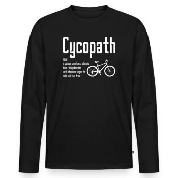Cyopath Bike Awareness - Men's Premium Organic Long Sleeve Shirt - black - Front - Nico (187cm)