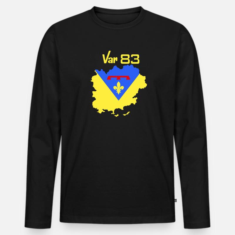 Var - Männer Premium Bio Langarmshirt - Schwarz