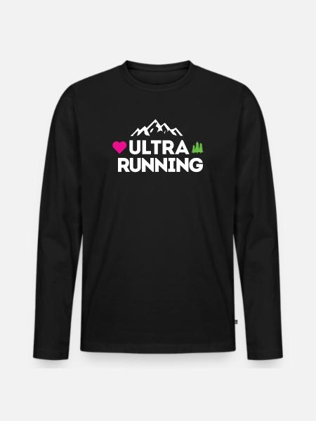 Ultra Running – My Love - Men's Premium Organic Long Sleeve Shirt - black