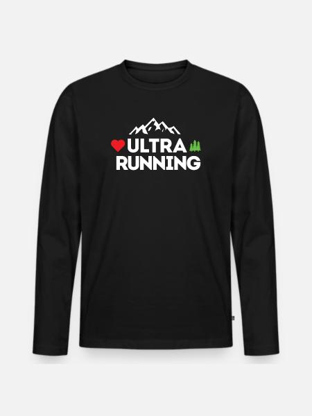 Ultra Running – My Love - Men's Premium Organic Long Sleeve Shirt - black