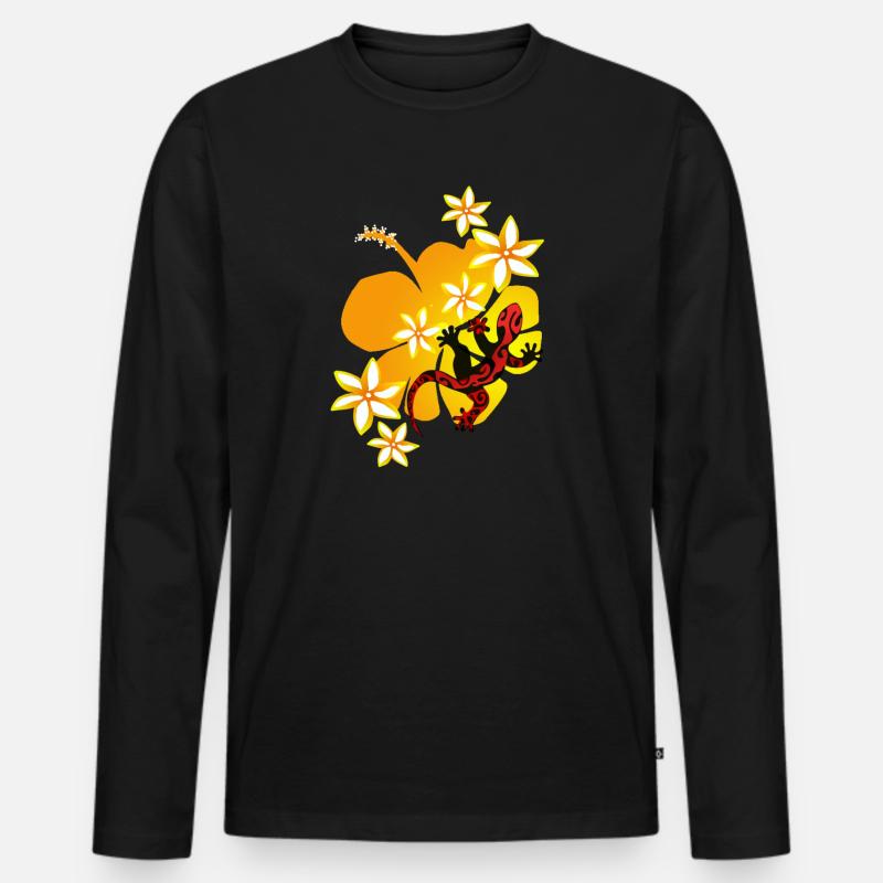TERIKI (Roter Moko) - Männer Premium Bio Langarmshirt - Schwarz