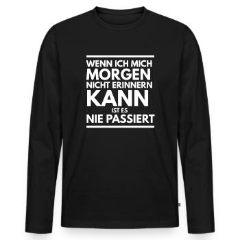 Junggesellenabschied Malle Party - Männer Premium Bio Langarmshirt - Schwarz - Vorne - Nico (187cm)