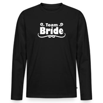 Team Bride - Men's Premium Organic Long Sleeve Shirt - black - Front - Nico (187cm)