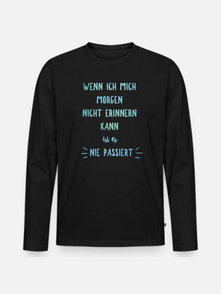 Junggesellenabschied Saufspruch Malle - Männer Premium Bio Langarmshirt - Schwarz