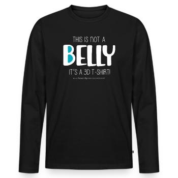 Ce n’est pas un ventre (sombre) - T-shirt manches longues Premium bio Homme - noir - Devant - Nico (187cm)