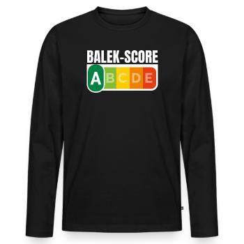 BALEK-SCORE - Humour noir - T-shirt manches longues Premium bio Homme - noir - Devant - Nico (187cm)