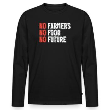 Illustration de l’agriculture durable - T-shirt manches longues Premium bio Homme - noir - Devant - Nico (187cm)