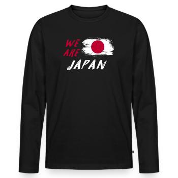 we are Japan flags design - Men's Premium Organic Long Sleeve Shirt - black - Front - Nico (187cm)