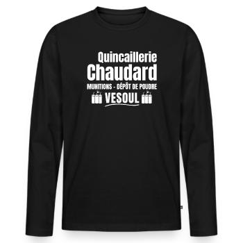 septième compagnie, film culte, militaire - T-shirt manches longues Premium bio Homme - noir - Devant - Nico (187cm)