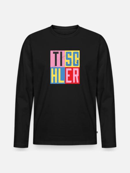 Tischler Design - Männer Premium Bio Langarmshirt - Schwarz
