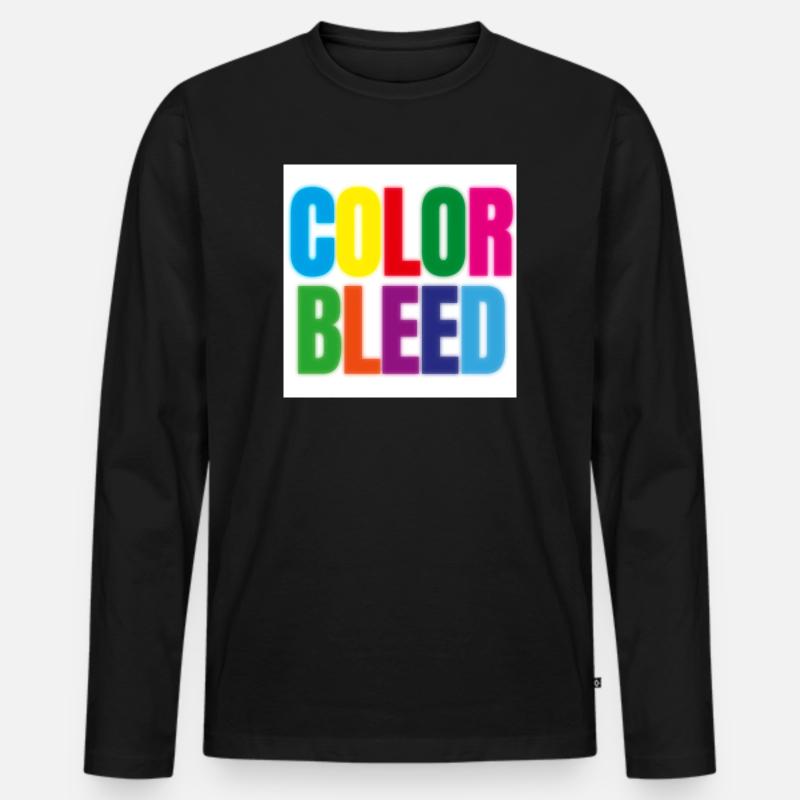 ColorBleed - Männer Premium Bio Langarmshirt - Schwarz