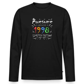 1998 - Born 1998 - Fantastic since 1998 - Men's Premium Organic Long Sleeve Shirt - black - Front - Nico (187cm)