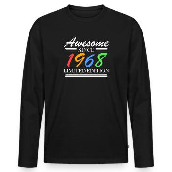 1968 - Born 1968 - Fantastic since 1968 - Men's Premium Organic Long Sleeve Shirt - black - Front - Nico (187cm)