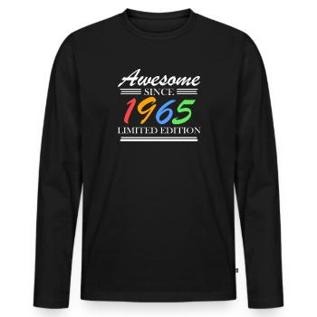 1965 - Born 1965 - Fantastic since 1965 - Men's Premium Organic Long Sleeve Shirt - black - Front - Nico (187cm)
