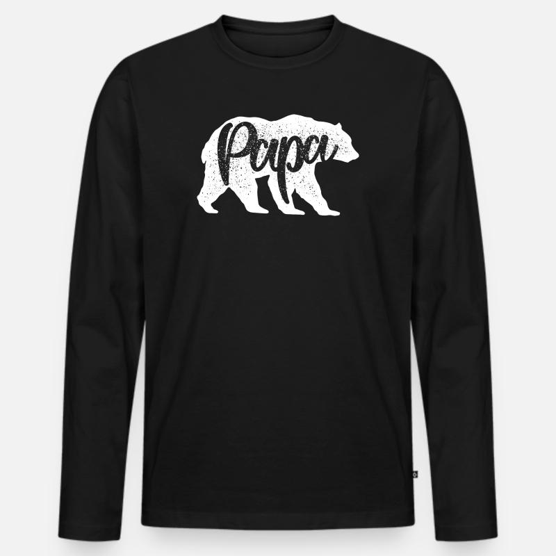 Wildcat Script Monochrom - Männer Premium Bio Langarmshirt - Schwarz