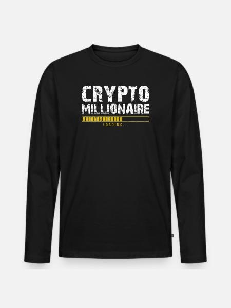 Crypto millionaire - T-shirt manches longues Premium bio Homme - noir