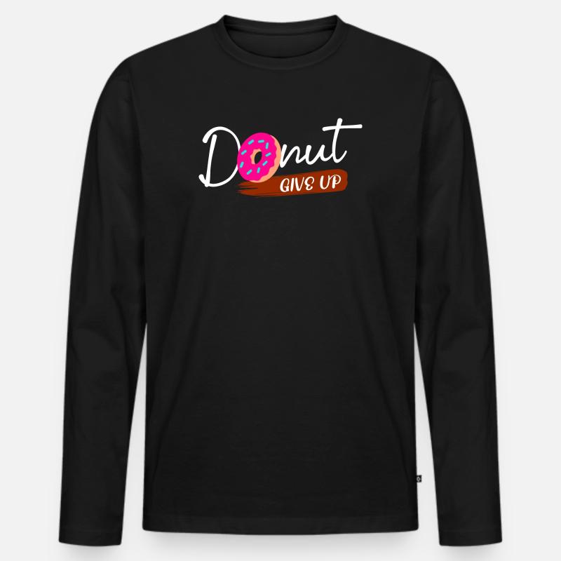 Sweets Statement Donut Snacking Baking - Men's Premium Organic Long Sleeve Shirt - black