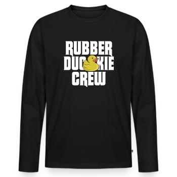 Rubber Duck Rubber Duckie Crew - Men's Premium Organic Long Sleeve Shirt - black - Front - Nico (187cm)