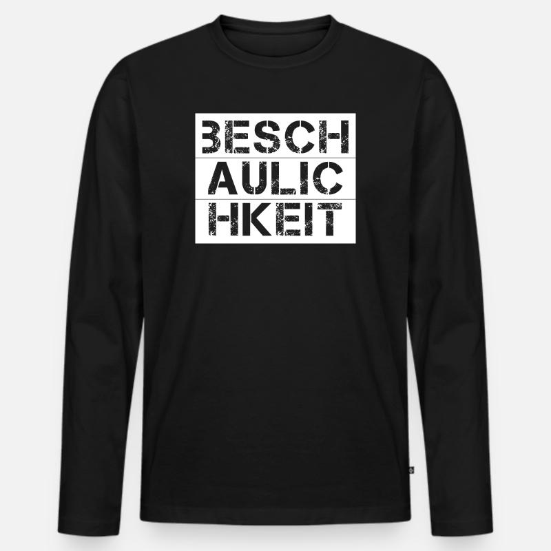 Beschaulichkeit - Männer Premium Bio Langarmshirt - Schwarz